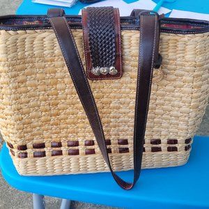 Brighton woven and leather purse
